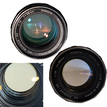 Minolta MC Rokkor - PF 58mm F/1.4 (MC Mount) - Japan-Old-Lens.com